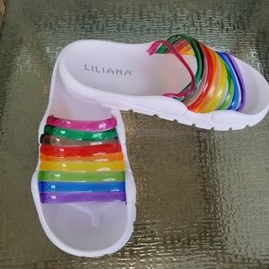 Liliana Shoes - NEW Liliana Jelly Rainbow Slide Liliana Shoes - NEW Liliana Jelly Rainbow Slide